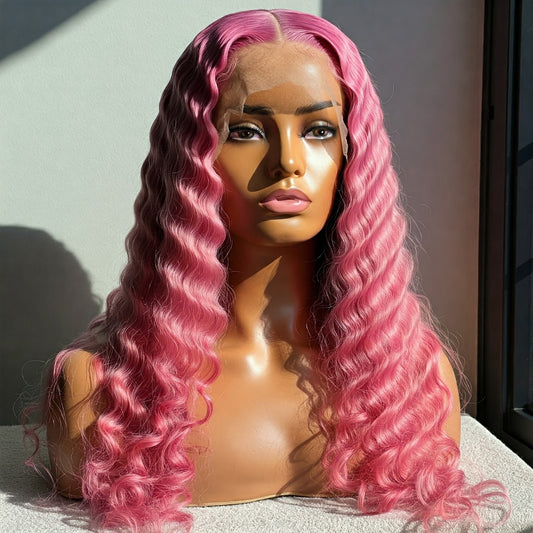 "Nia - Luxurious Deep Curl Lace Front Wig with 200% Density"