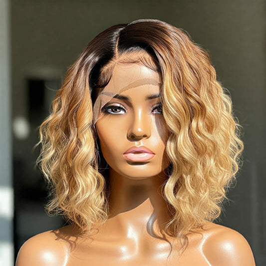 "Aurora - Luxurious Rainbow Highlight Body Wave Lace Front Wig