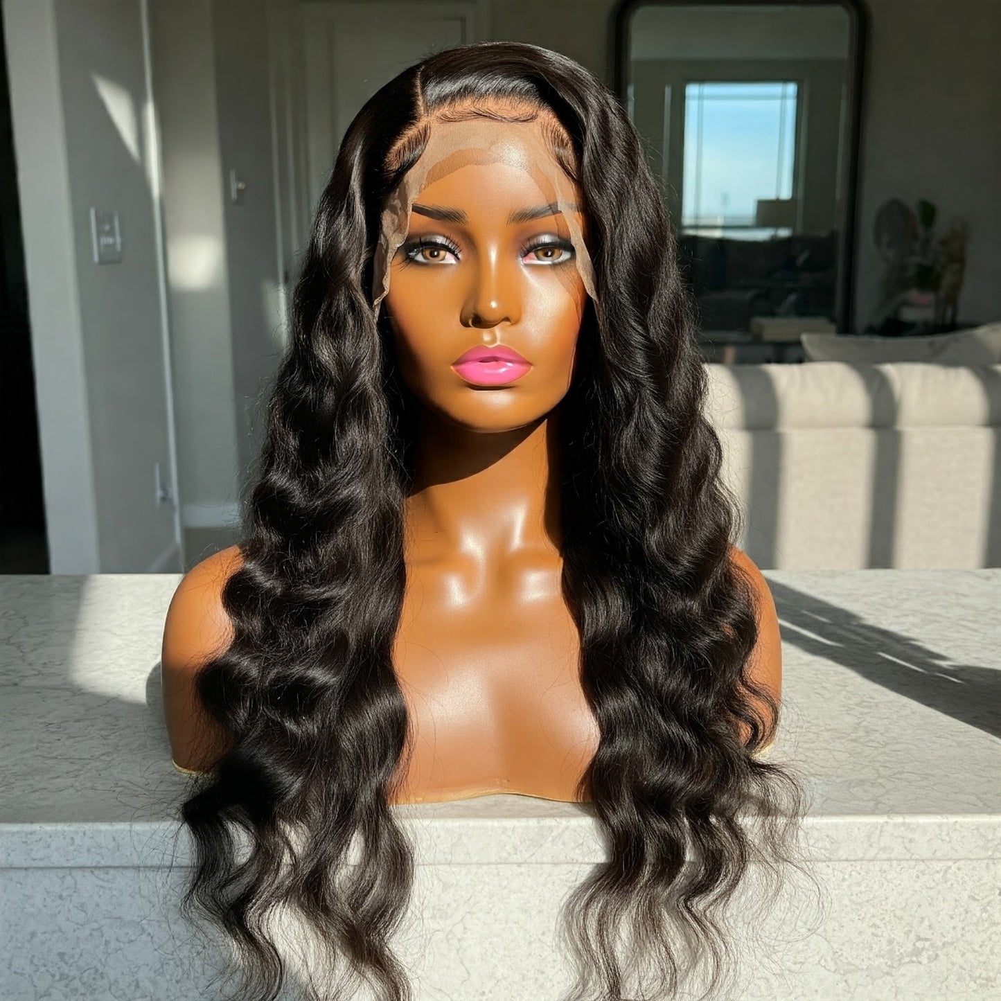 "Jade - Sleek Straight Lace Front Wig with 200% Density"