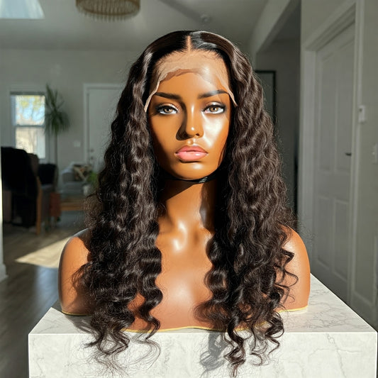 "Luxurious Deep Curl Lace Front Wig - Ultimate Volume and Style"