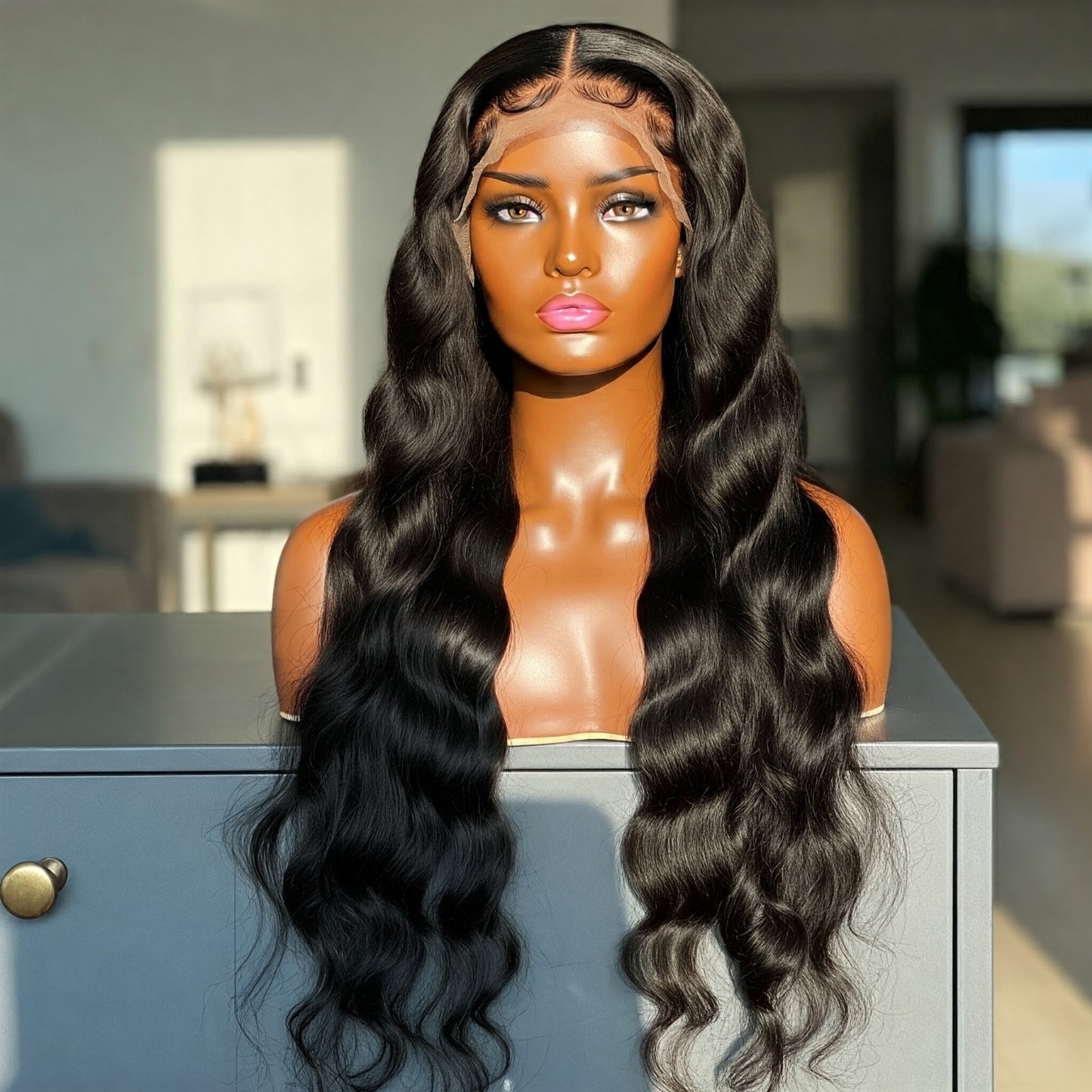 "Jade - Sleek Straight Lace Front Wig with 200% Density"