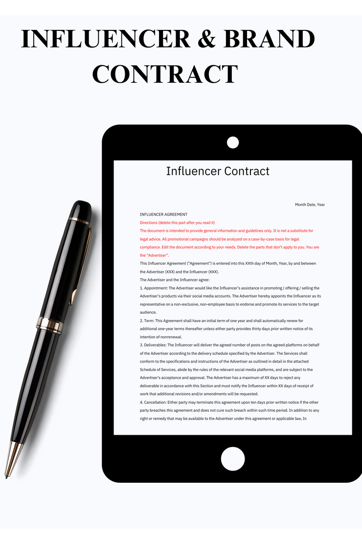 Social Media Influencer Contract FREE