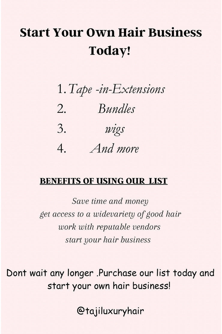 Start Your Own Hair Business Today!